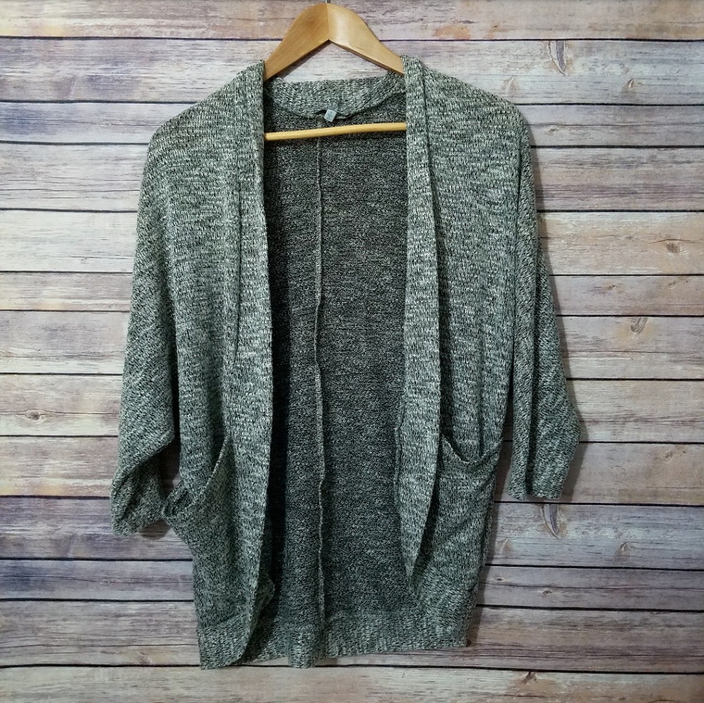Grey Open front Cardigan